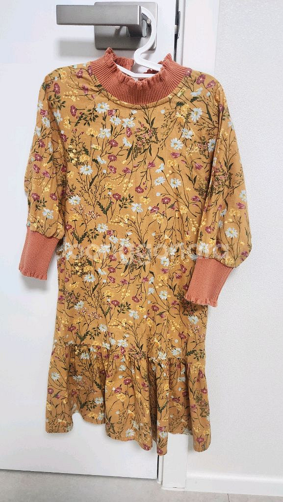 룰라비 여아 가을 원피스 드레스 상하 니트--1