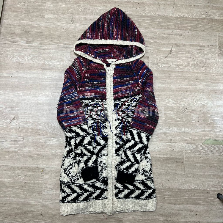 H&M X 이자벨마랑 키즈 후드 패턴 후드 롱 가디건--0