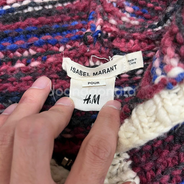 H&M X 이자벨마랑 키즈 후드 패턴 후드 롱 가디건--3