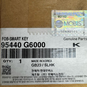 95440 G6000 스마트키 모닝
