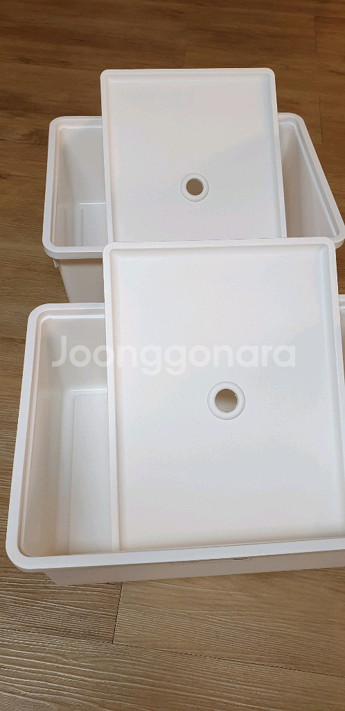 한샘 샘키즈 플라스틱 박스 소형 2개--2