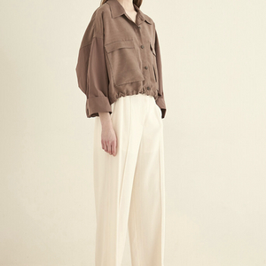 2022 한섬 더캐시미어 빅 포켓 드로우스트링 점퍼