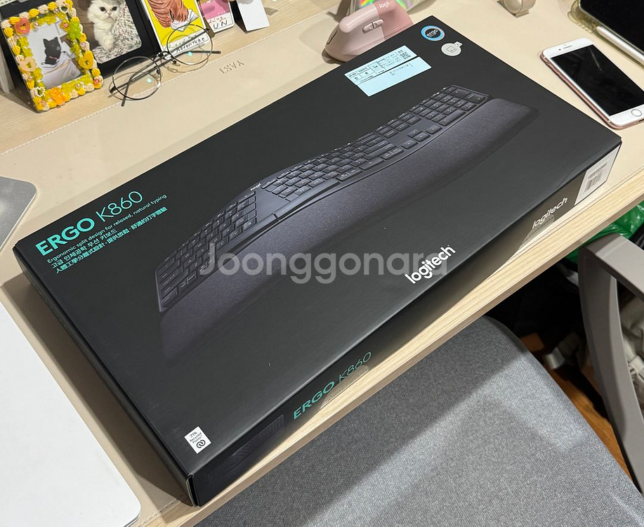 로지텍 인체공학 에르고 키보드 ERGO K860--0