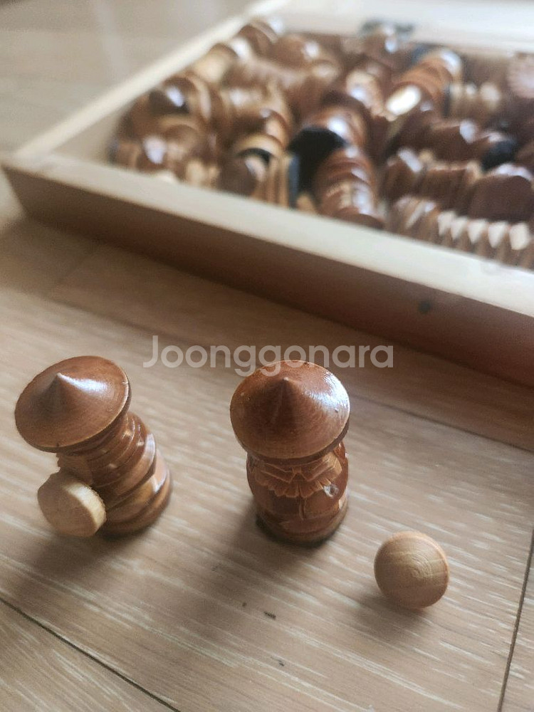 나무 원목 체스 접이식 체스판--3