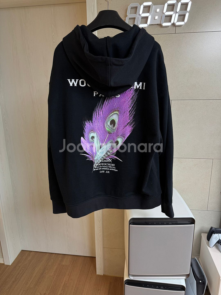 [새제품] 우영미 23fw 깃털 백로고후드 48--0