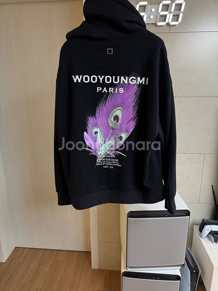 [새제품] 우영미 23fw 깃털 백로고후드 48--2