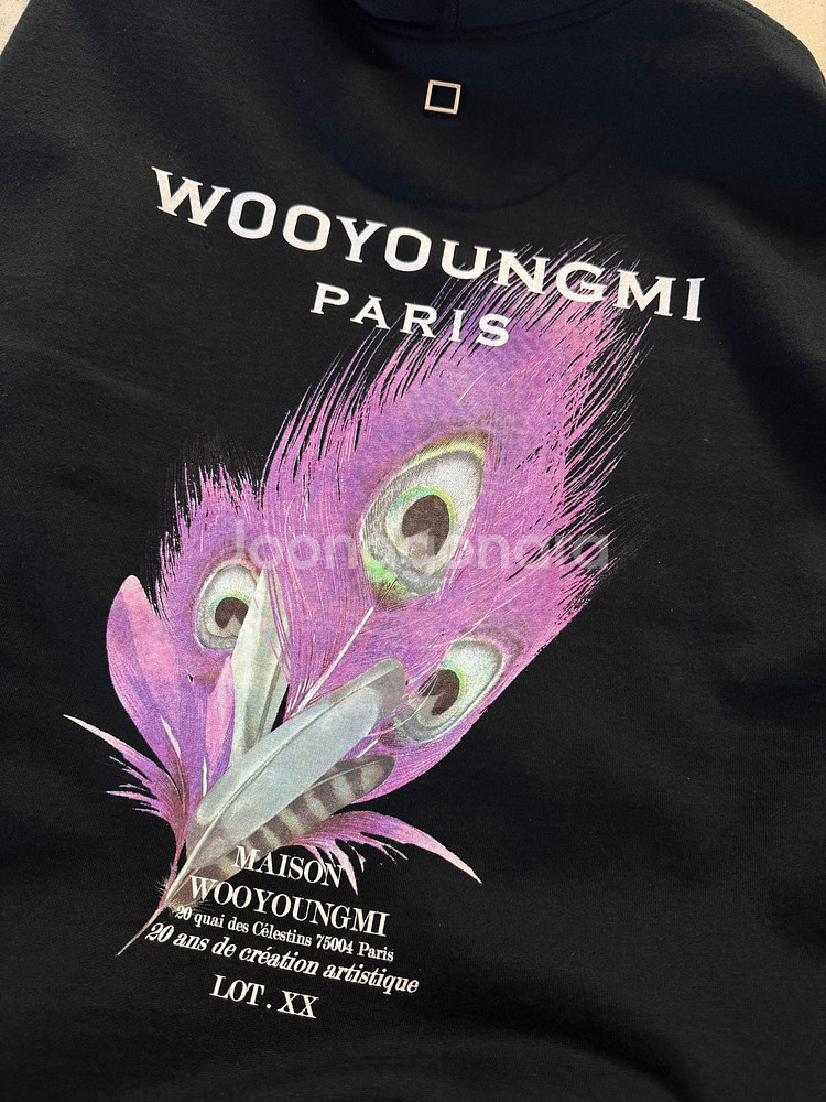 [새제품] 우영미 23fw 깃털 백로고후드 48--7