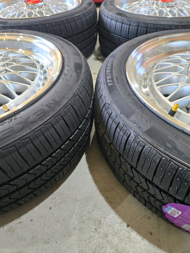 15인치 bbs 슈퍼 rs실버 모닝 레이 스파크용 휠타 이미지