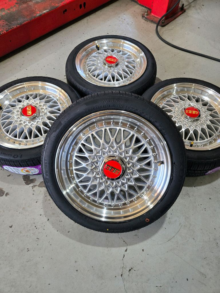 15인치 bbs 슈퍼 rs실버 모닝 레이 스파크용 휠타 이미지