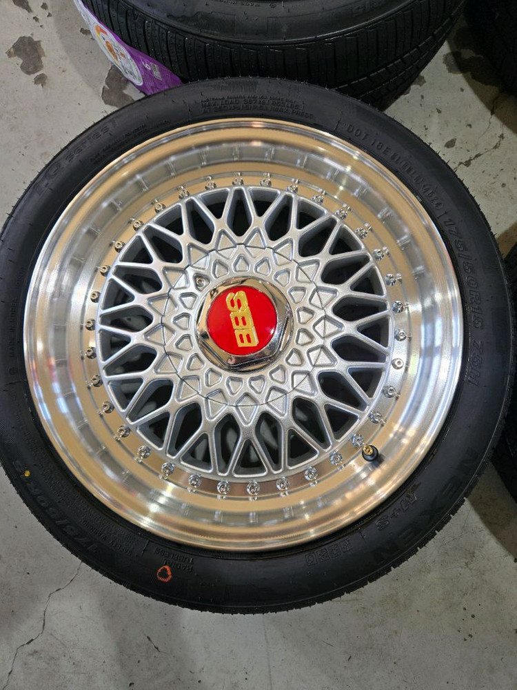 15인치 bbs 슈퍼 rs실버 모닝 레이 스파크용 휠타 이미지