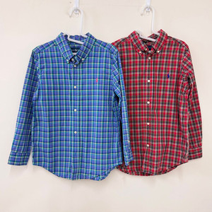남아130 폴로 키즈 체크 셔츠 7t