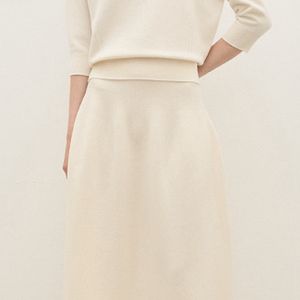 더캐시미어 니트 스커트 세트