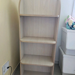 하이오즈 원목 자작나무 회전책장 4단