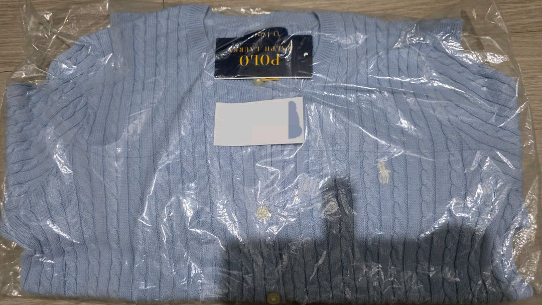 폴로 걸즈가디건 소라색 L(새상품 이미지