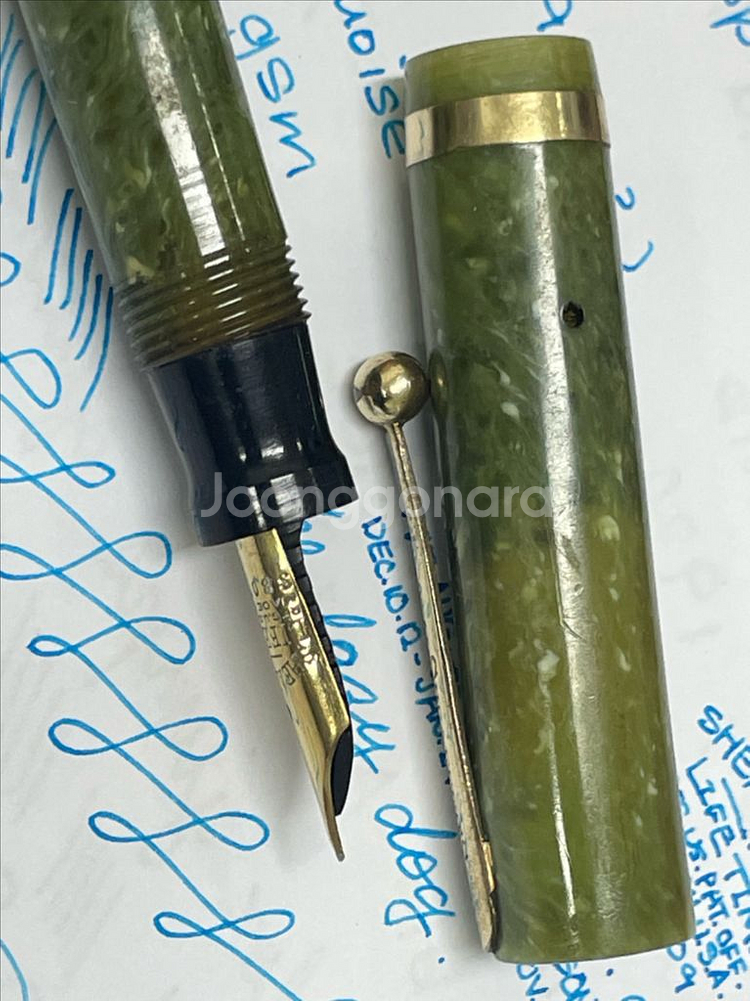 쉐퍼 만년필 라이프타임 플랫탑 쥬니어 14K EF닙--7