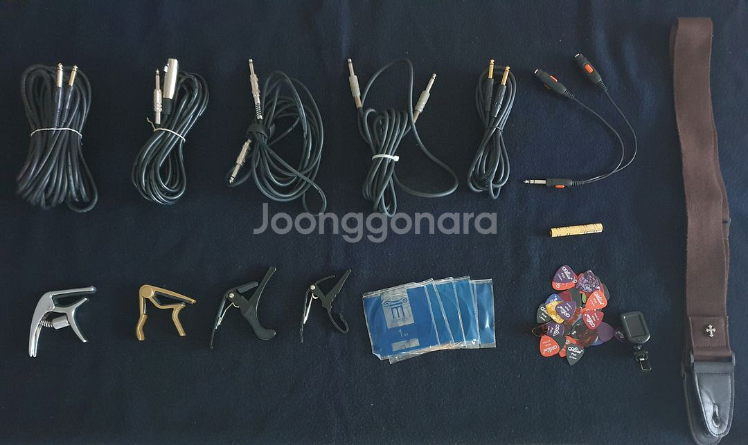 기타 카포 앰프 오디오 마이크 연결 케이블 젠더 피크--0