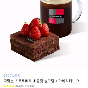 투썸 떠먹는 스트로베리 초콜릿 케이크 + 아메리카노세트