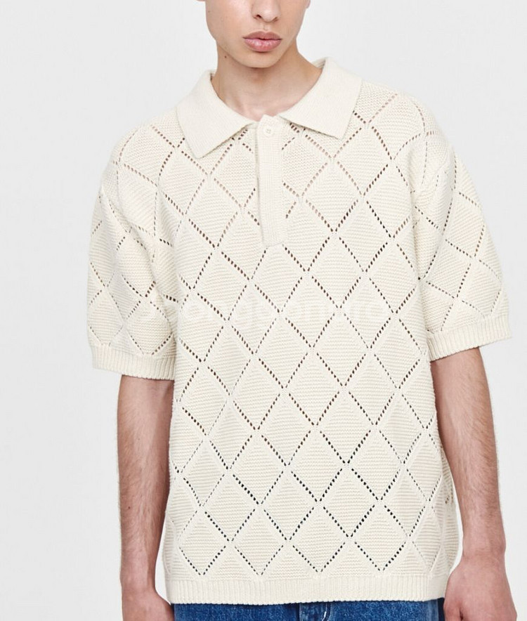 에프터프레이 다이아몬드 크로쉐 폴로 니트 티셔츠--1