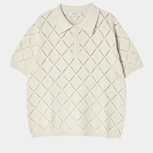 에프터프레이 다이아몬드 크로쉐 폴로 니트 티셔츠