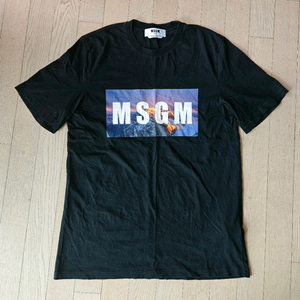 MSGM 엠에스지엠 반소매 박스로고 티셔츠 S