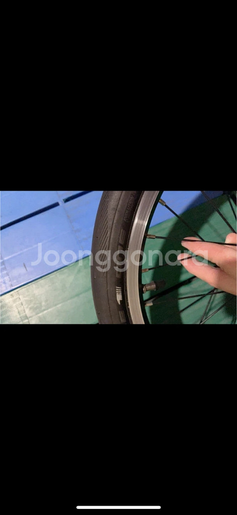 브롬톤 C라인 2단 28홀 블랙 정품휠셋 슈발베 프로원--2