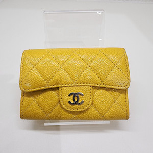 샤넬 클래식 옐로우 카드지갑 #25