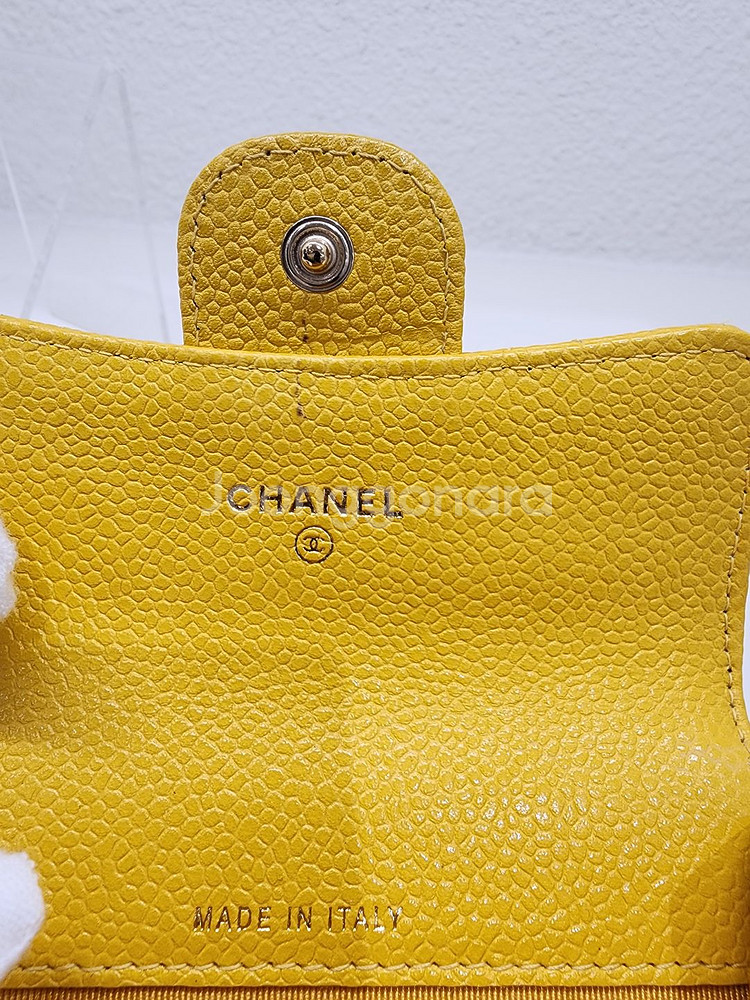 샤넬 클래식 옐로우 카드지갑 #25--5