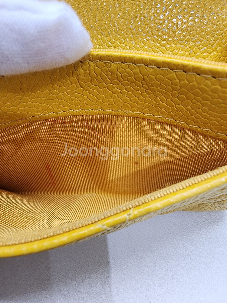 샤넬 클래식 옐로우 카드지갑 #25--7