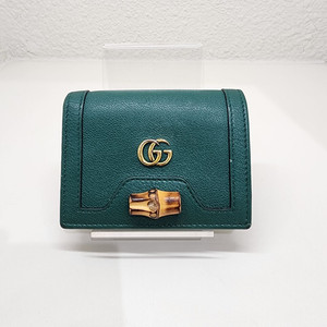 구찌 658244 다이애나 뱀부 반지갑 그린