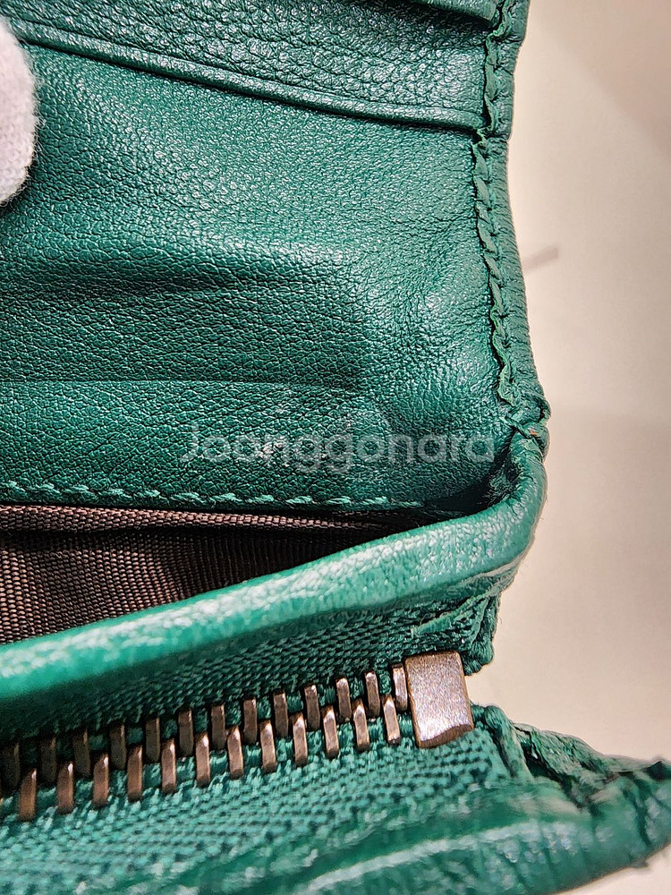 구찌 658244 다이애나 뱀부 반지갑 그린--5