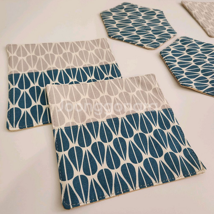 원단 티코스터 8개 일괄/ 컵받침/ 냄비받침/ 새거--3