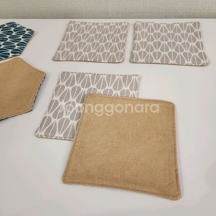 원단 티코스터 8개 일괄/ 컵받침/ 냄비받침/ 새거--2