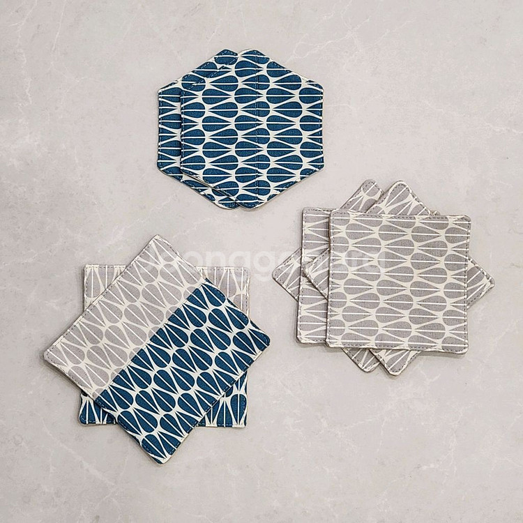 원단 티코스터 8개 일괄/ 컵받침/ 냄비받침/ 새거--4