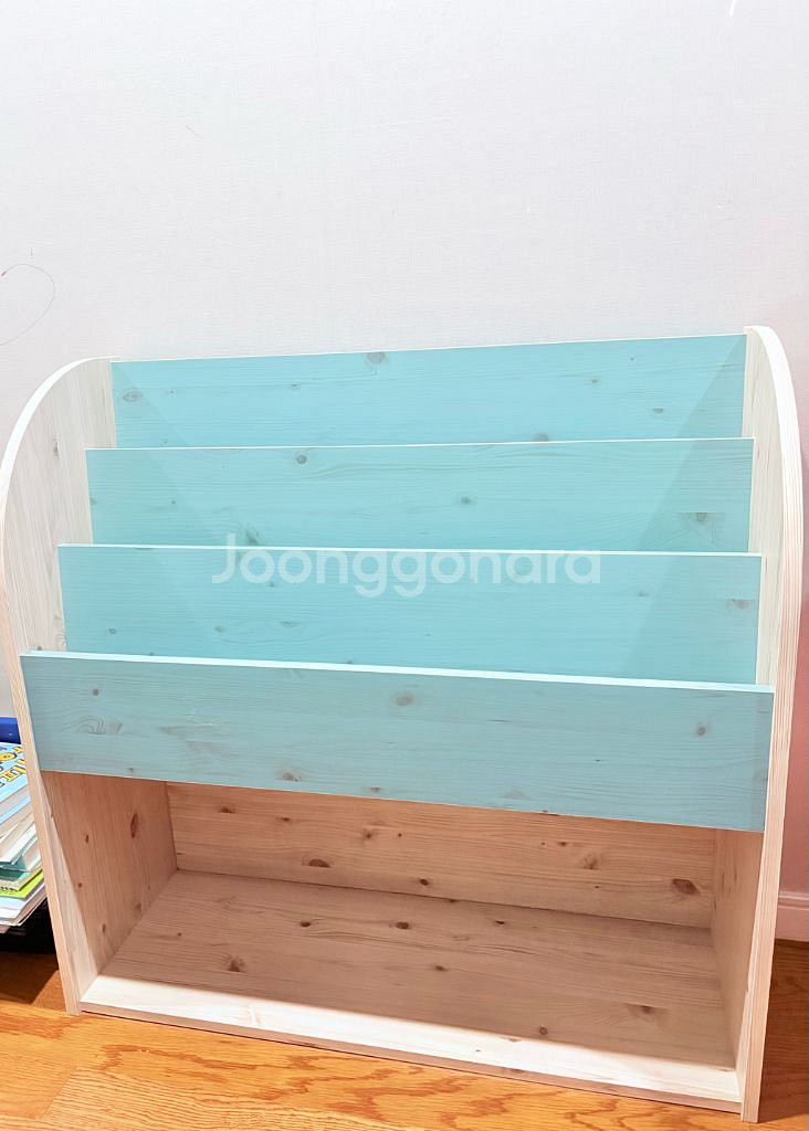 3단 원목 책꽂이--0
