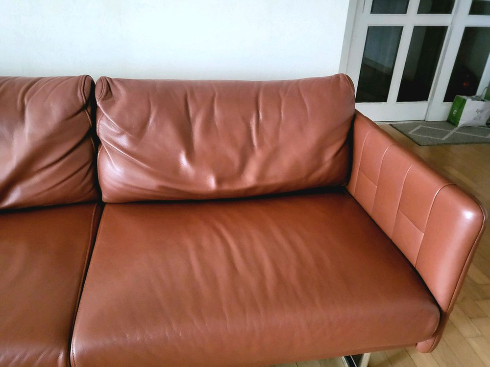 다우닝 천연가죽 디아망 4인용 소파 이미지