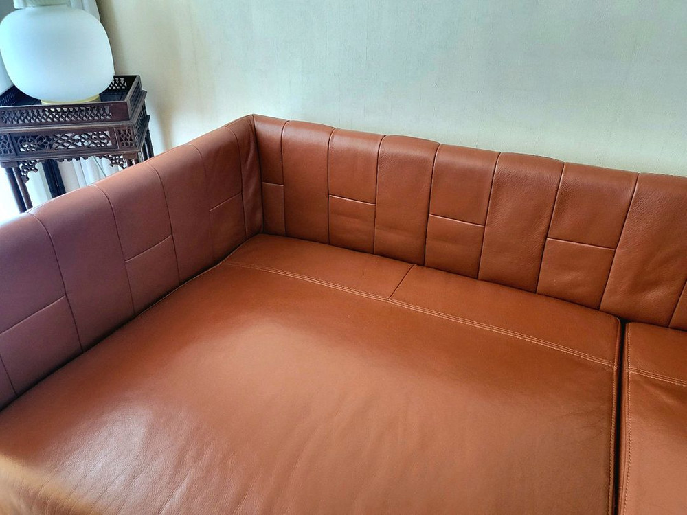 다우닝 천연가죽 디아망 4인용 소파 이미지