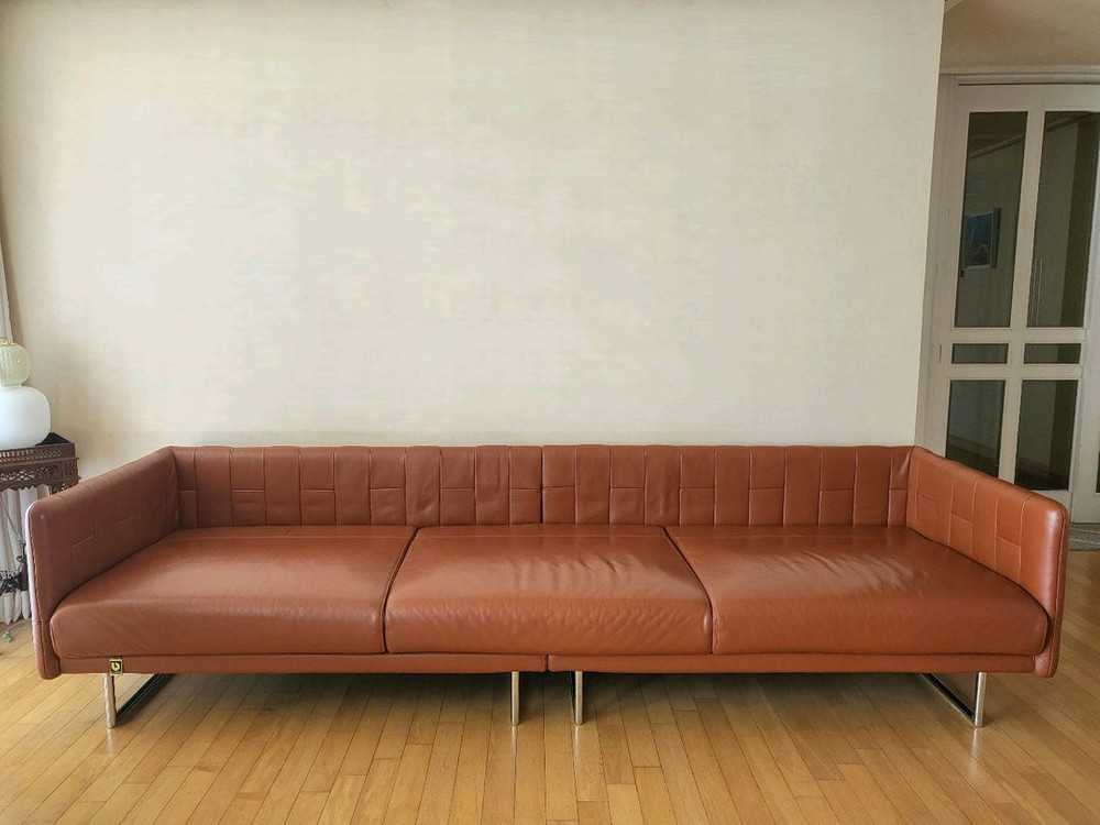 다우닝 천연가죽 디아망 4인용 소파 이미지