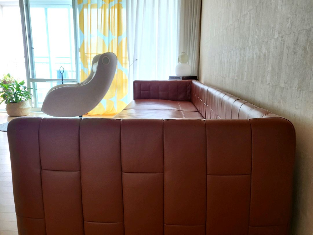 다우닝 천연가죽 디아망 4인용 소파 이미지