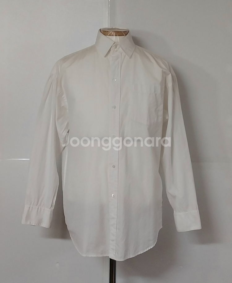 66~77)랄프로렌폴로 화이트코튼 긴팔셔츠남방--0