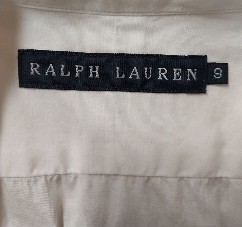 66~77)랄프로렌폴로 화이트코튼 긴팔셔츠남방 이미지