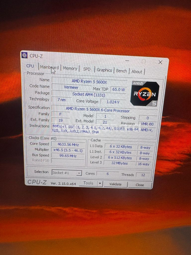 라이젠5600x/메인보드/램 셋트--1