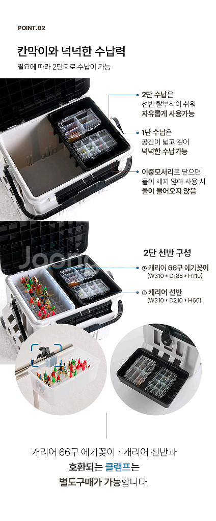 대형 캐리어 태클박스 블랙 낚시 새상품--3