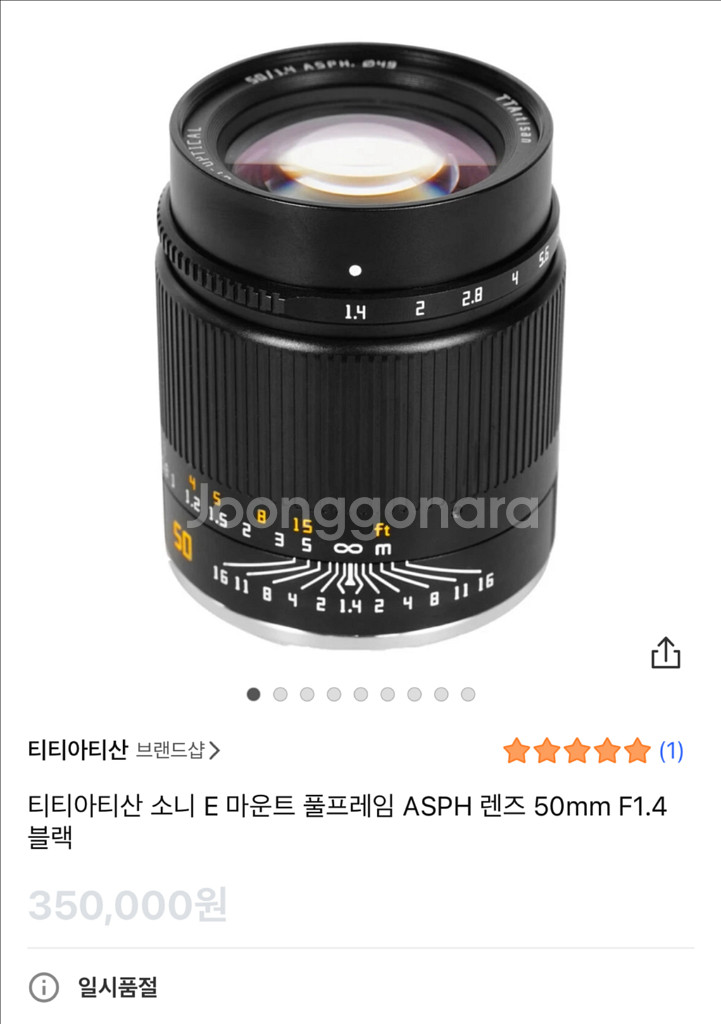 TTArtisan 50mm F1.4 렌즈--0