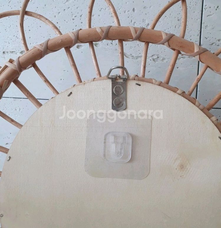 라탄 해바라기 거울--1