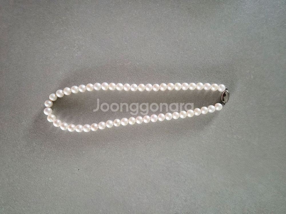 7mm 진주 목걸이 42cm--0