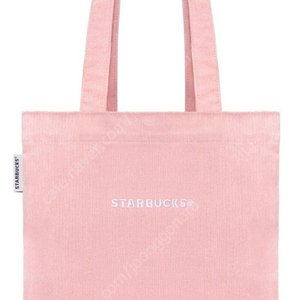 스타벅스 핑크 코듀로이 에코백 새상품