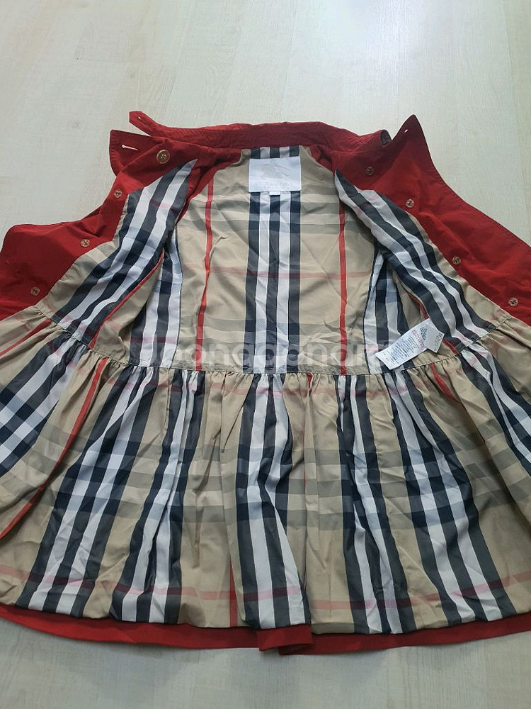 12Y 버버리키즈 더블 트렌치 자켓--2