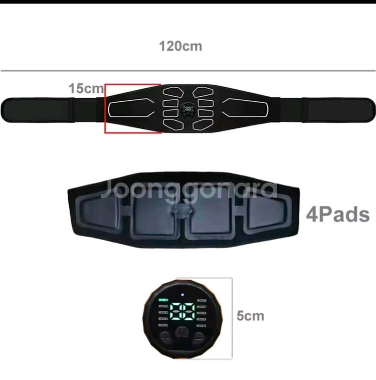 뱃살 빼는 EMS 복근 운동 벨트 (새상품)--1