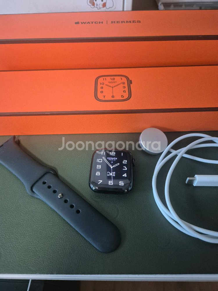 애플워치 에르메스8 45mm / 애플케어플러스 / 느와--0