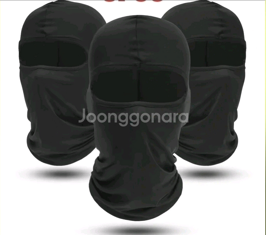 여름 검정색 바라클라바 3장 세트(새상품)--0